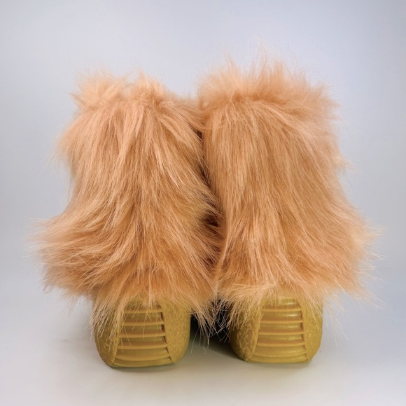 Jeffrey Campbell Platform Derby Pink Faux Fur Bootie - Picture 11 of 14